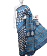Pure Tussar Silk print saree